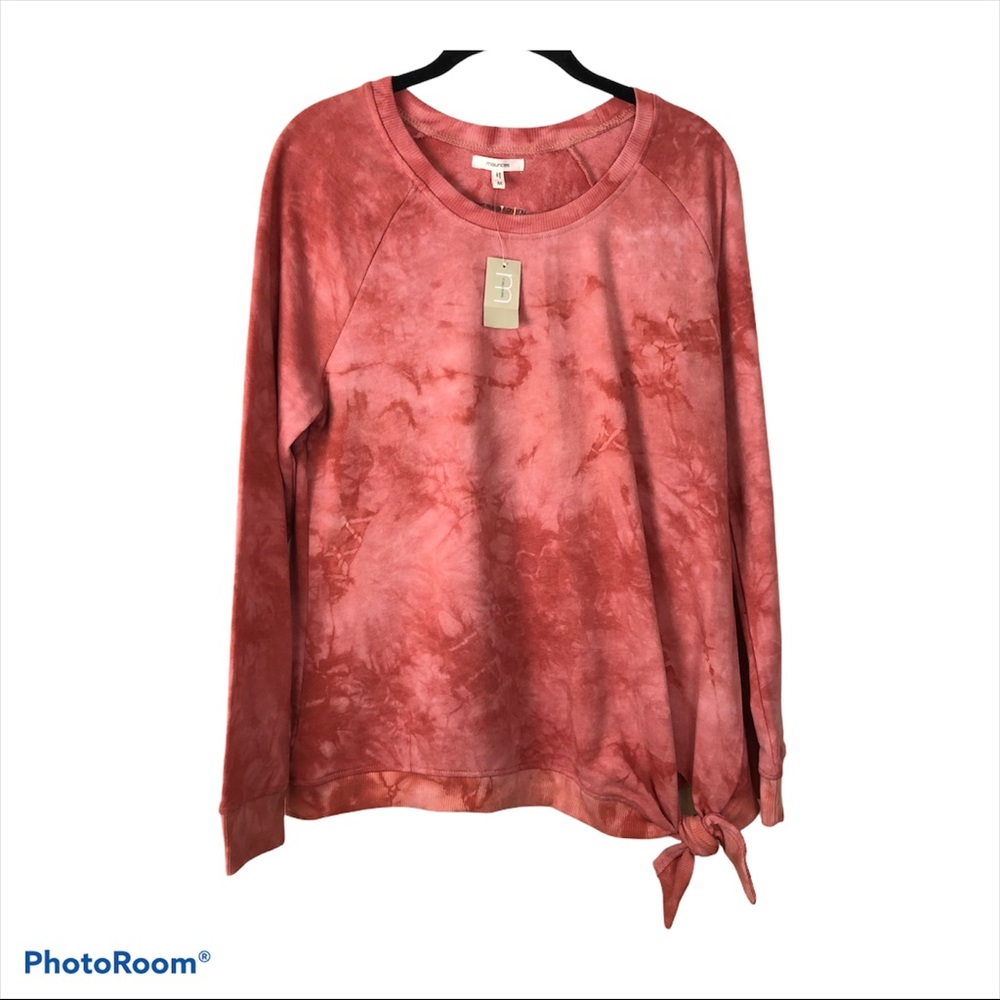 Maurices  Tie Dyed Side Knot Crewneck Sweatshirt